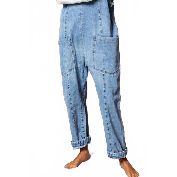 NEW BIBI miranda denim jumpsuit in blue - Picture 4 of 4